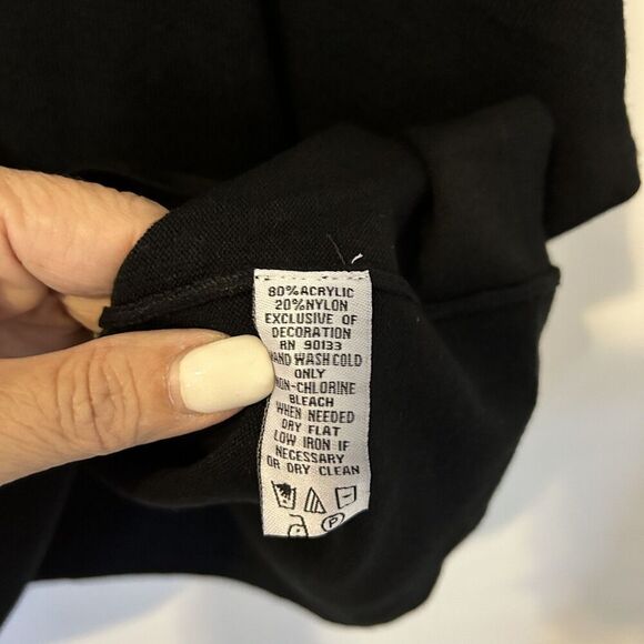 Bob Mackie Sweater Womens 3X Wearable Art Rhinestone Pullover Colorblock mature - Picture 7 of 10